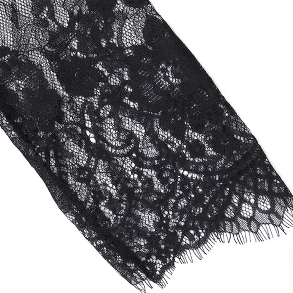 

Hollow Out Dress Sexy Full Lace Transparnet Women Nightgowns & Sleepshirts Three Quarter O Neck Nightgowns