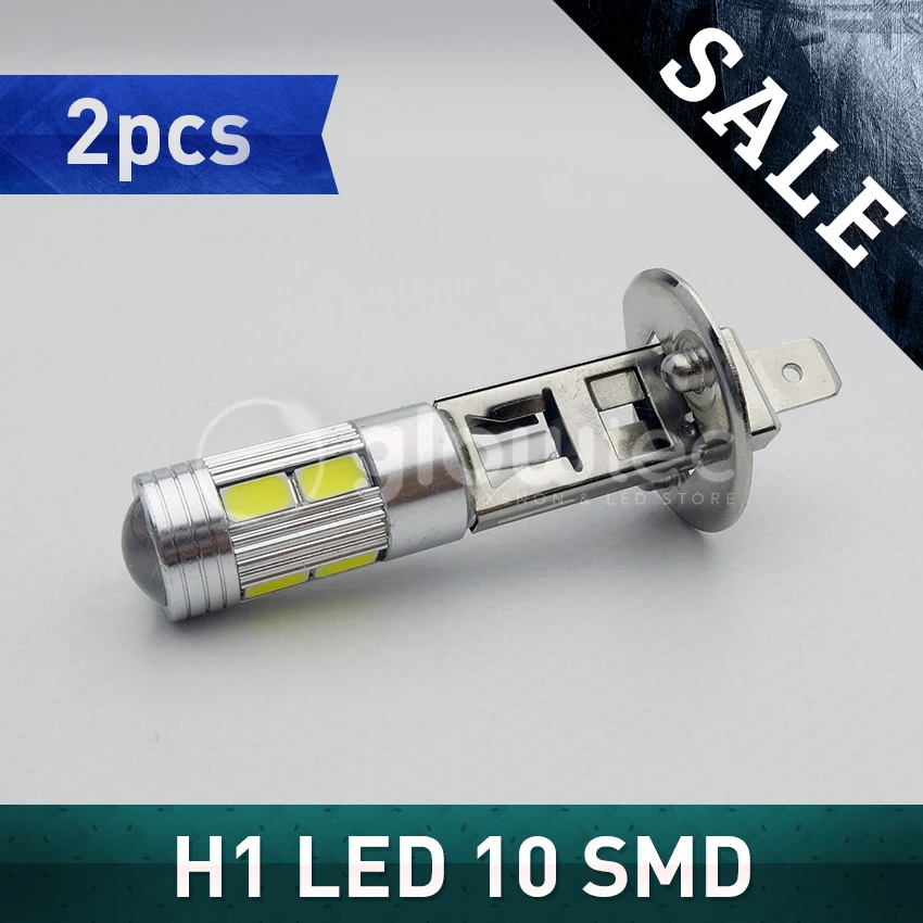 2 шт. суперъяркие Автомобильные противотуманные лампы H1 10 SMD 5630 5730 DC12 в |