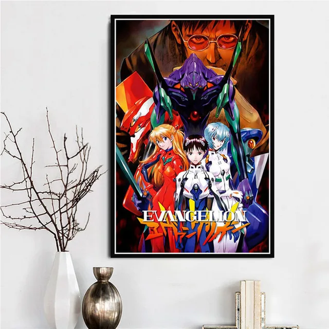 BO xianru550-13 Настенный художественный холст HD принты картины неоновый Genesis Evangelion скандинавский стиль Япония картина в стиле аниме домашний декор модульный Плакат Детская комната - Цвет: BO xianru550-13