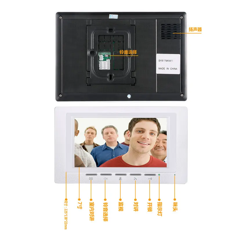 7 &quotkleur Video Deurtelefoon Intercom Deur Deurintercom IR Nachtzicht Camera Deurbel Kit voor Appartement | Безопасность и