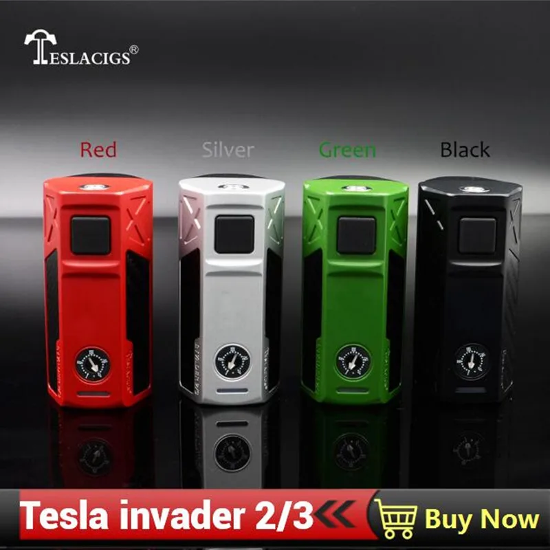 100% оригинал Тесла invader 2/3 коробка Mod 18650 Teslacigs invader2/3 240 Вт/360 Вт MOD для 510 нить