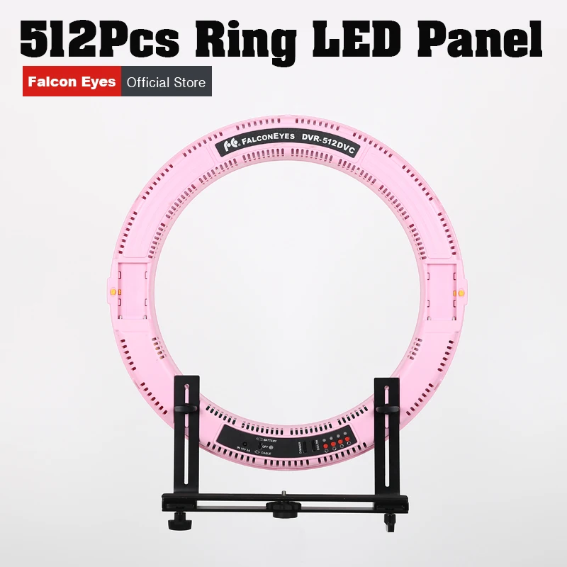 FALCONEYES 31W 512 Ring LED Video Panel Lighting WCamera BracketfilterBatteryChargerLightStand DVR-512DVC SET Two CD50 | Электроника