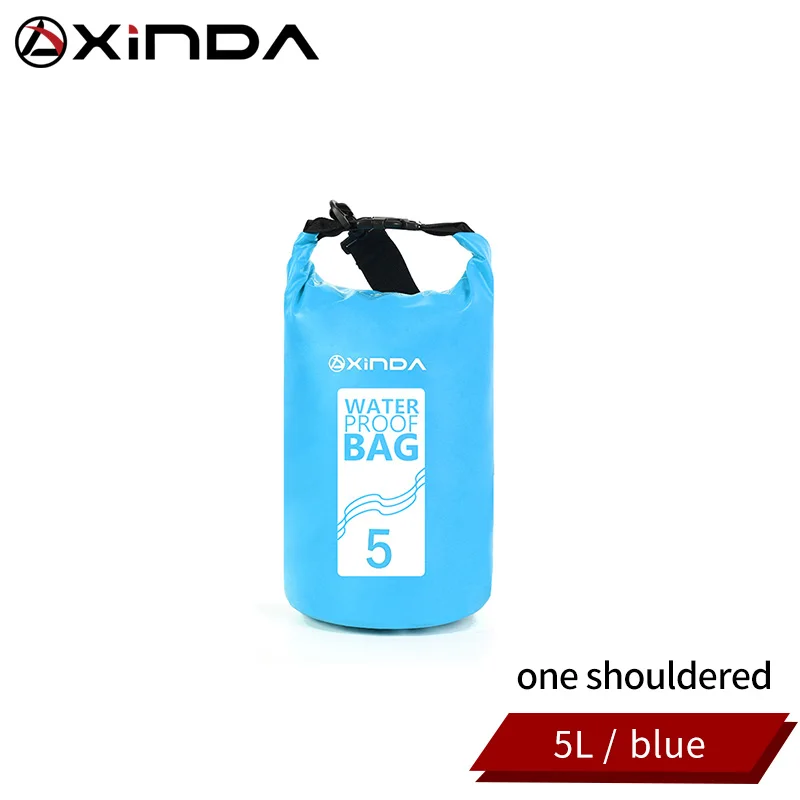 Blue5L(one strap) 5/10L Открытый Водонепроницаемый Сухой сумки портативный рафтинг Дайвинг сухой мешок ПВХ сумки для плавания для речного треккинга - Цвет: Blue5L(one strap)