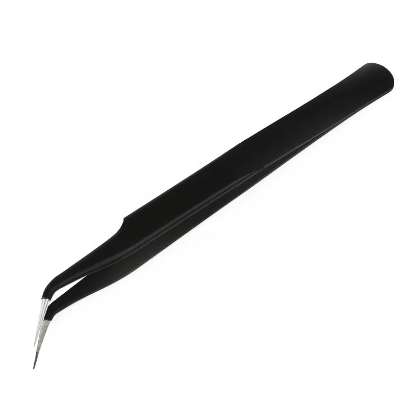 Length 12.1cm 1 шт., модные пинцеты для ногтей, антистатические изогнутые щипцы с прямым кончиком, прецизионные пинцеты для пайки, инструменты для самостоятельной сборки - Цвет: Length 12.1cm