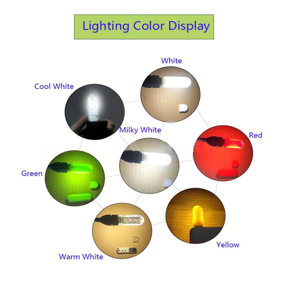 5V USB Night Lights Mini LED Lamp Computer 3LEDs Desk Bulbs/Mobile Power/Power Bank/Notebook Reading Light | Лампы и освещение
