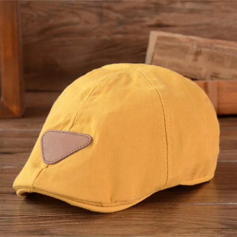 Новинка; модные милые хлопковые кепки-береты для малышей; однотонные Детские кепки; летние шляпы от солнца; бейсболка; chapeau enfant