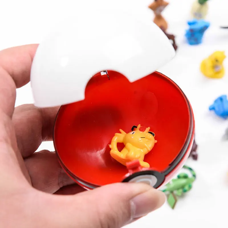 Аниме 1 шт. Pokeball + случайный рисунок внутри фигурки игрушки для детей крутая