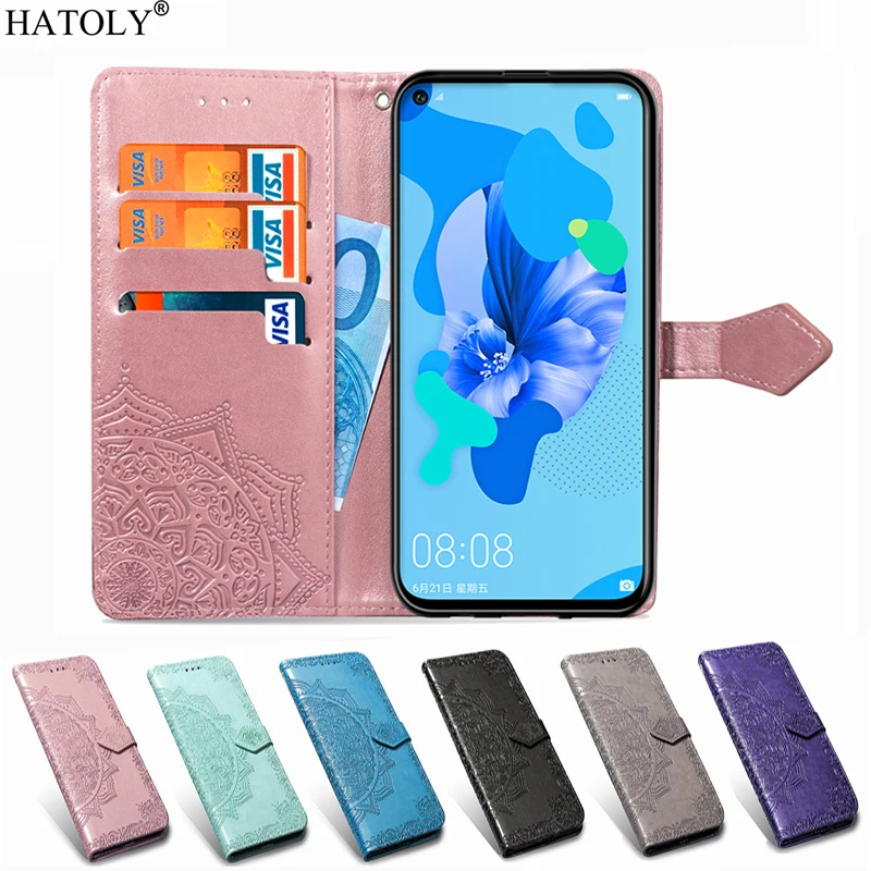 

Flip Cover For Huawei Nova 5i Case Embossed Wallet Phone Bag Case For Huawei Nova 5i Leather Silicone Back Cover Nova 5i Fundas