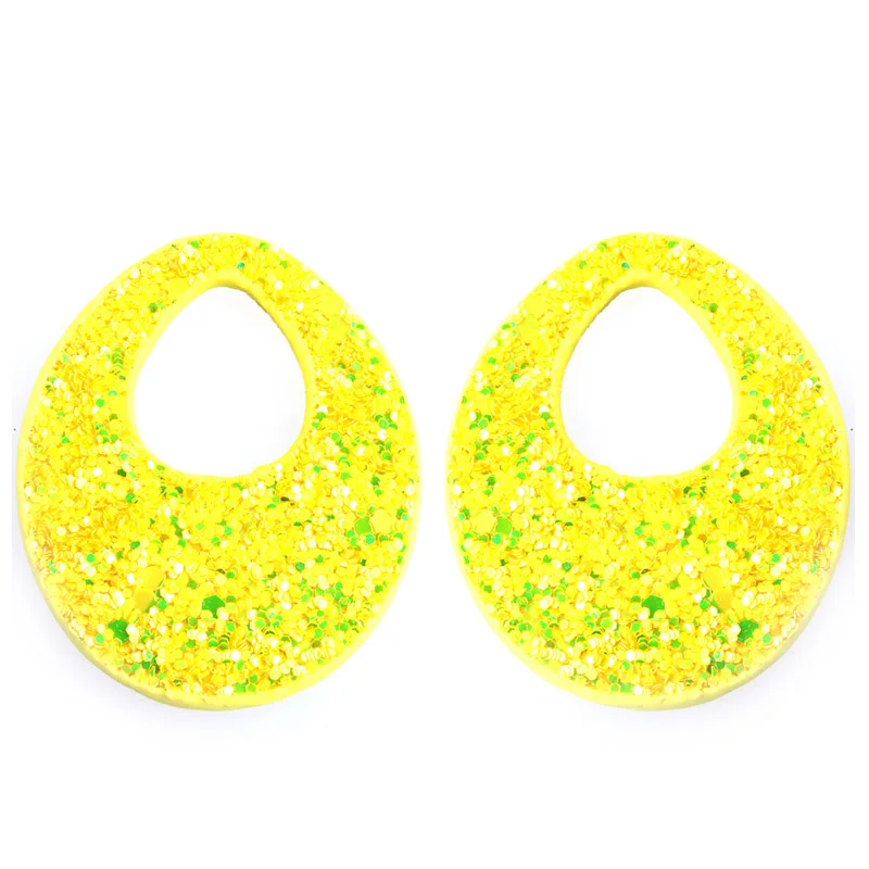 yellow NeeFu WoFu Большие Серьги Pendientes капельки кожаные аксессуары С Рисунком Тигра большие длинные серьги Brinco Леопард Рождество - Окраска металла: yellow