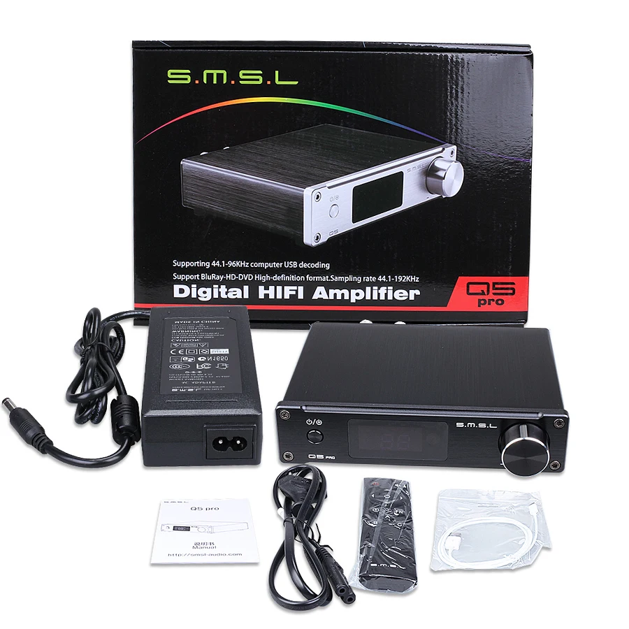 SMSL Q5 Pro USB DAC Amp Hifi чистый цифровой усилитель мощности аудио мини портативные усилители выход сабвуфера предусилитель Amplificador
