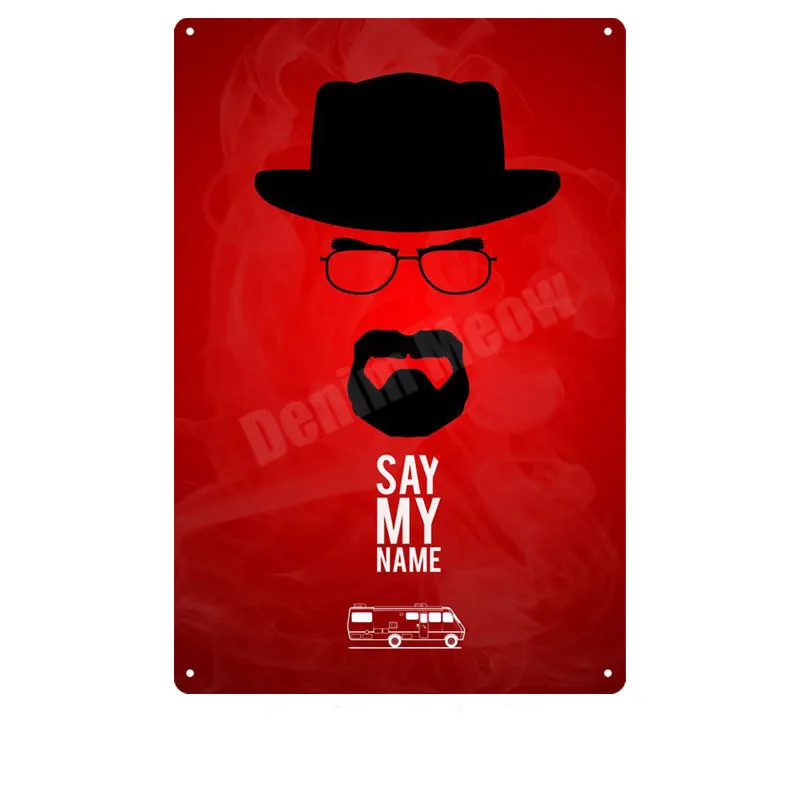 Breaking Bad Ретро металлическая жестяная вывеска казино Паб Клуб декоративная тарелка фильм табличка настенная художественная наклейка I Am The Danger плакат MN110 - Цвет: E
