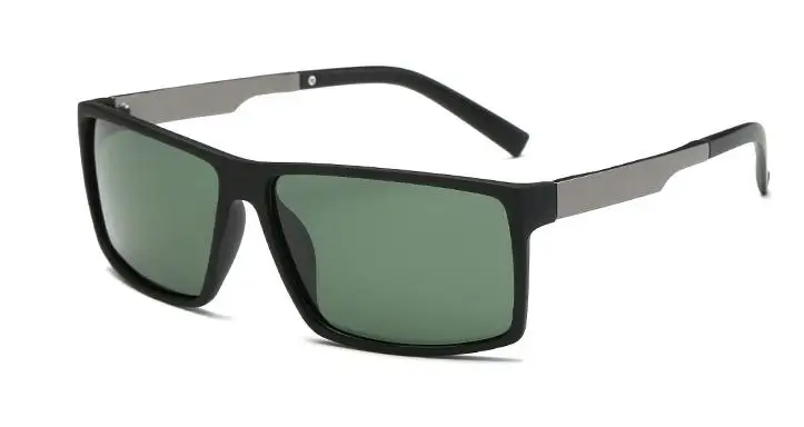 Oculos de sol feminino мужские поляризованные солнцезащитные очки для вождения Модные ослепительные цветные очки-полярископ квадратные солнечные очки волны - Цвет линз: green