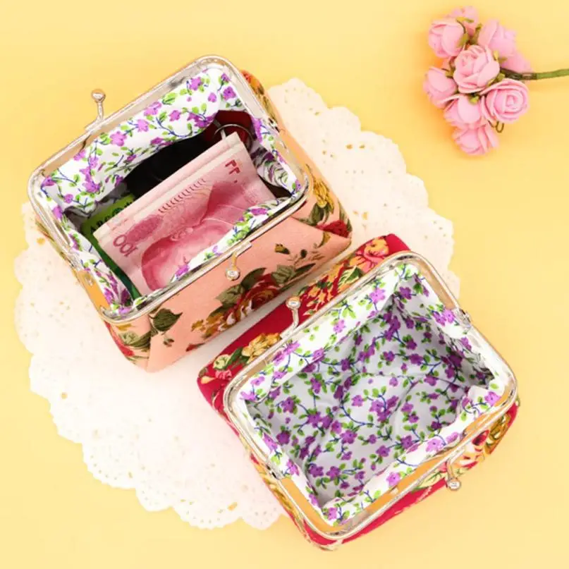 Women Lady Retro Vintage Flower Small Wallet Hasp Purse Clutch Bag bolsas feminina coin purse women bags | Багаж и сумки