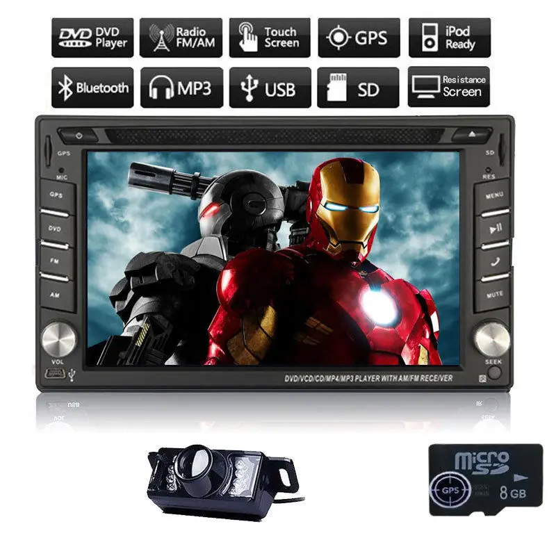 HD 6 2 &quotдвойной Din в Dash автомобильный стерео dvd плеер gps Nav Стайлинг мультимедиа и