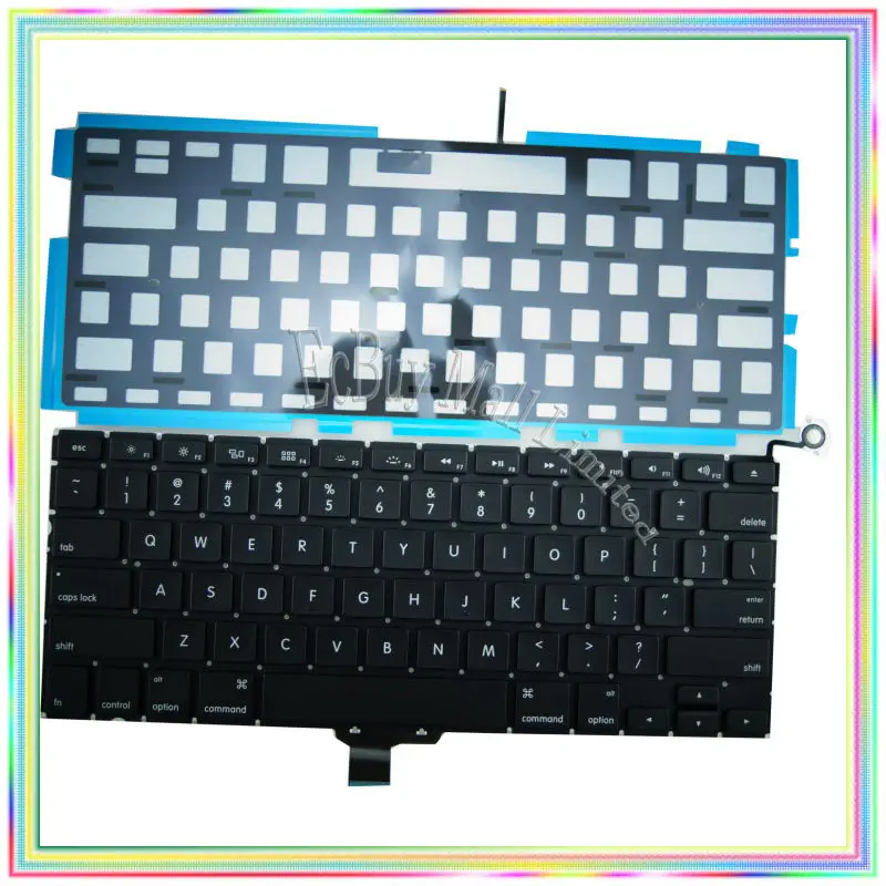 Совершенно новая клавиатура A1278 с подсветкой для Macbook pro 13 3 дюйма американская