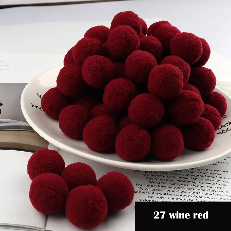 17 coffee Помпоном 8/10/15/20/25/30 мм Мини пышная Нижняя Pom Poms помпонами помпоном ручной работы набор «сделай сам» для ремесла домашнего декора Швейные принадлежности - Цвет: 17 coffee