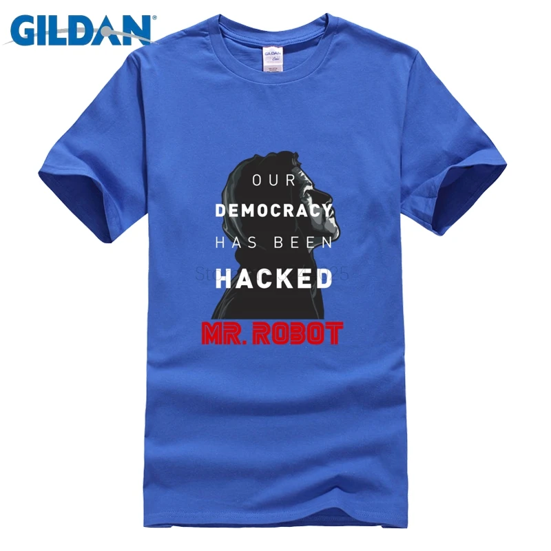 Футболка Gildan Homme с принтом Cool Mr Robot наша футболка для мужчин забавная | Мужская
