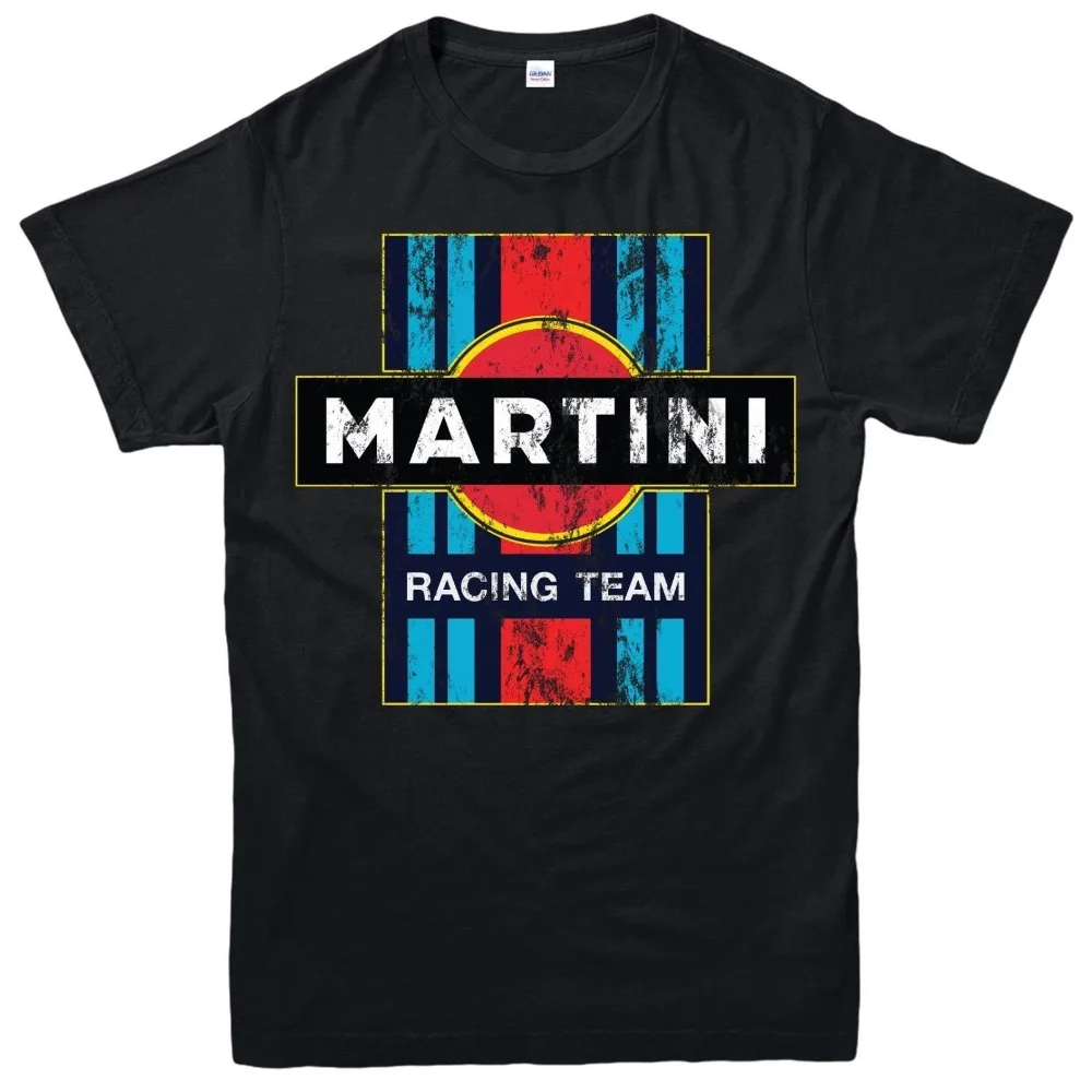 Футболка Martini в стиле ретро с изображением гоночной команды Lancia Abarth винтажная