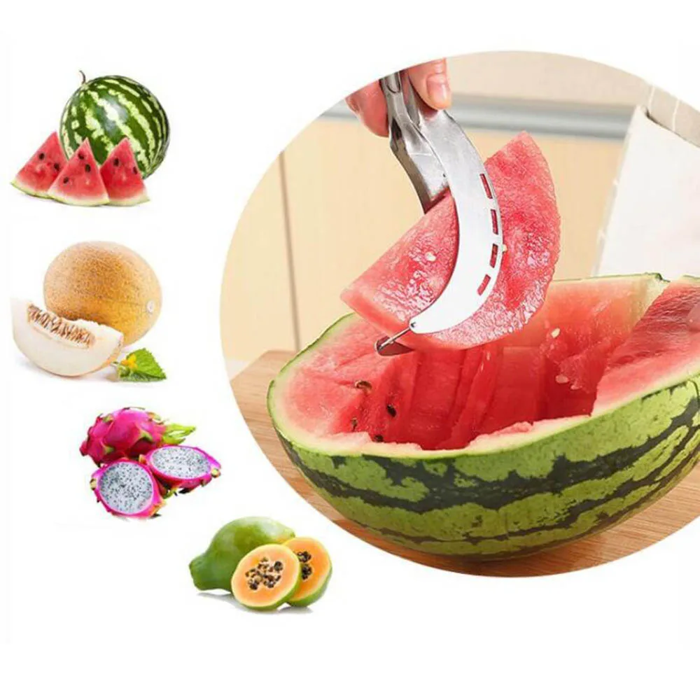 Распродажа Нержавеющая сталь нож для резки арбуза сервер дыни Smart Slicer Ножи арбуз