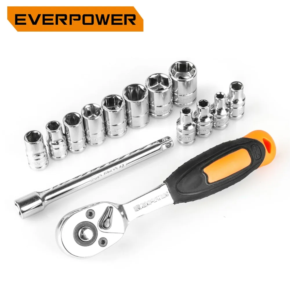EVERPOWER 14 шт. комплект 1/4 &quotадаптер ключ гаечный быстроразъемный ХРАПОВИК РУЧКА