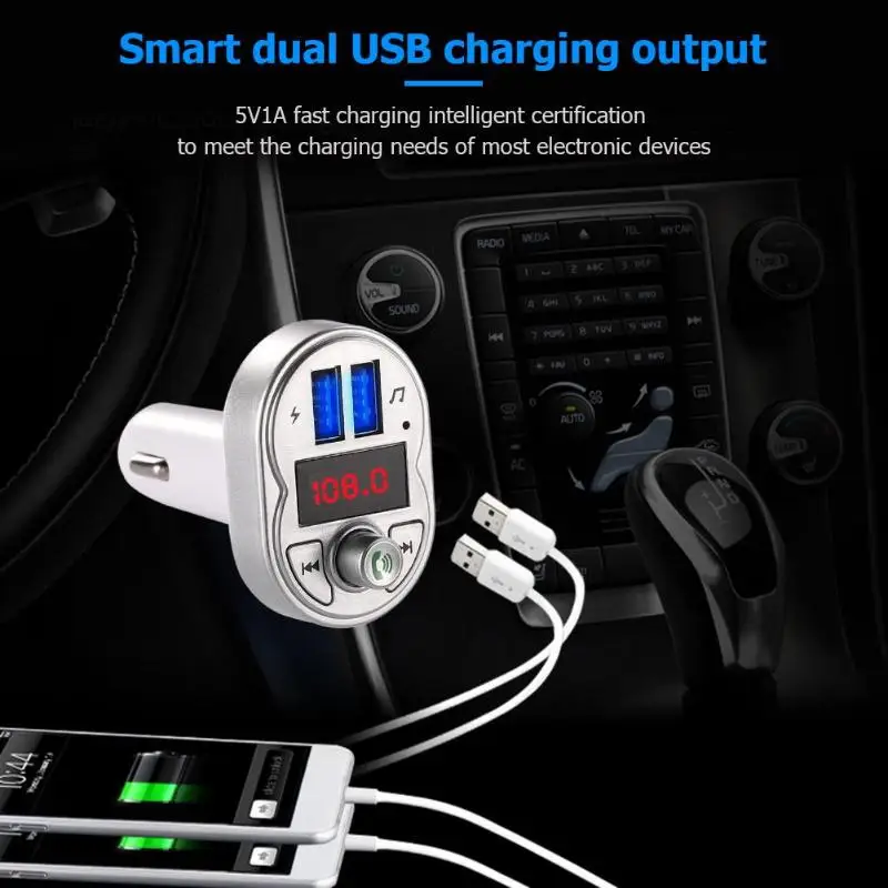 Bluetooth FM передатчик, автомобильный комплект свободные руки автомобильный Стайлинг MP3 музыкальный проигрыватель TF флеш Музыка 5V 3.1A USB Зарядное устройство 12 V-24 V FM модулятор