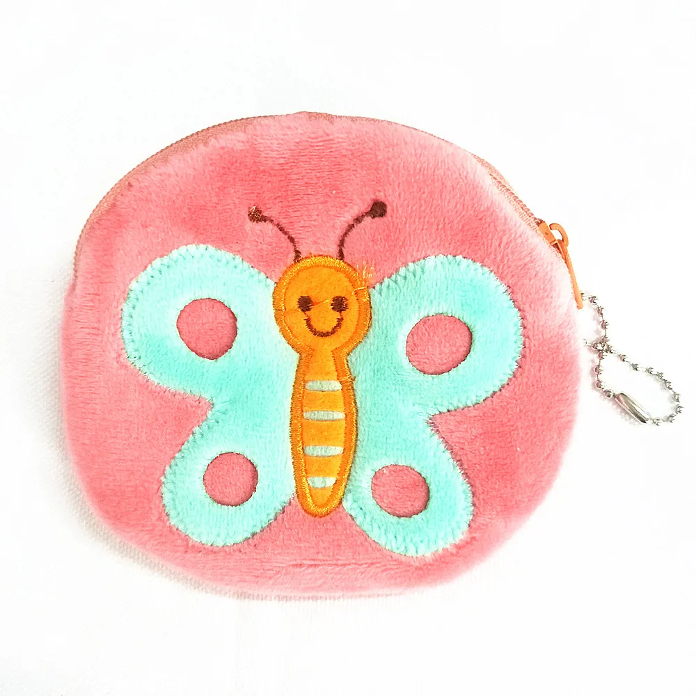 Плюшевый Кошелек с изображением красивой бабочки M049 повседневный кошелек