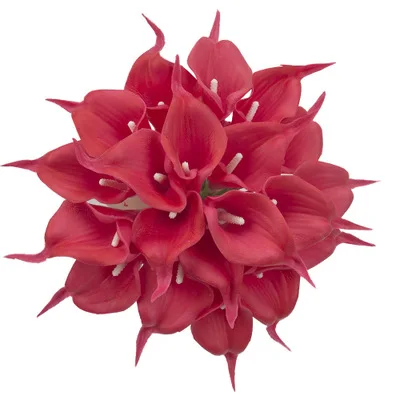 Искусственные цветы полиуретан с эффектом реального прикосновения яркие каллы