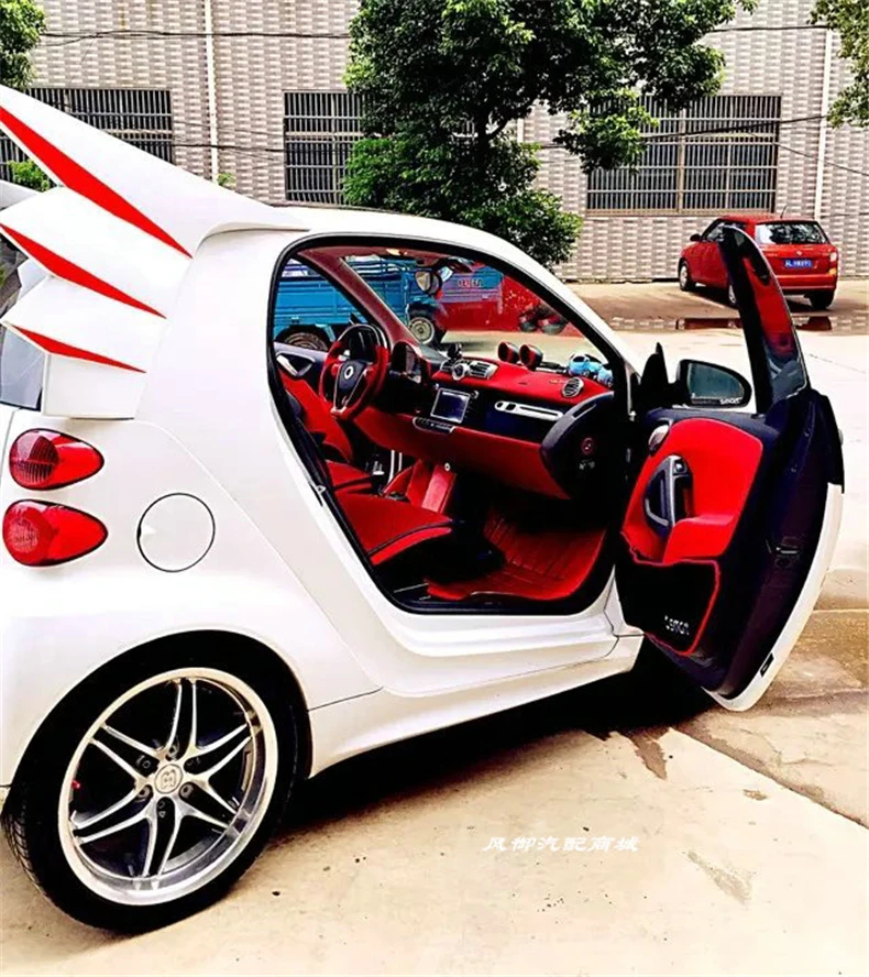 Задний спойлер для Benz Smart Fortwo 2008 2014 спойлеры багажника ABS серый праймер|boot spoilers|wing
