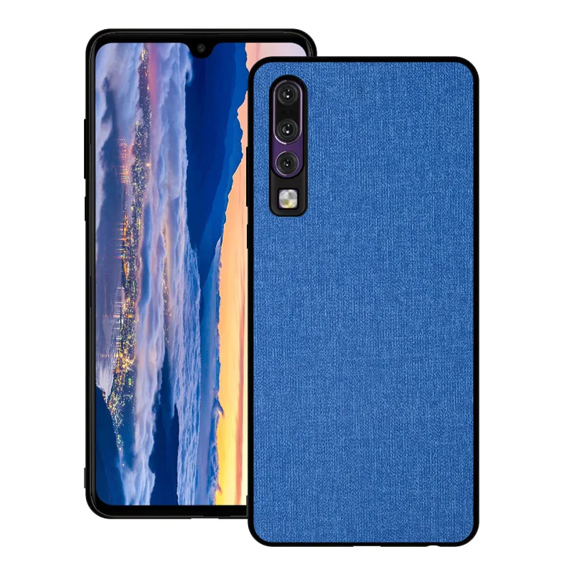 Тканевый арт простой чехол для Huawei P30 Pro P20 Lite Nova 3e 4 360 противоударный дышащий