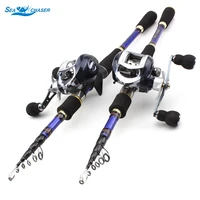 new 1 8m 2 7m superhard carbon lure rod m power casting rods and casting%c2%a0reels fishing set travel tackle fishing set