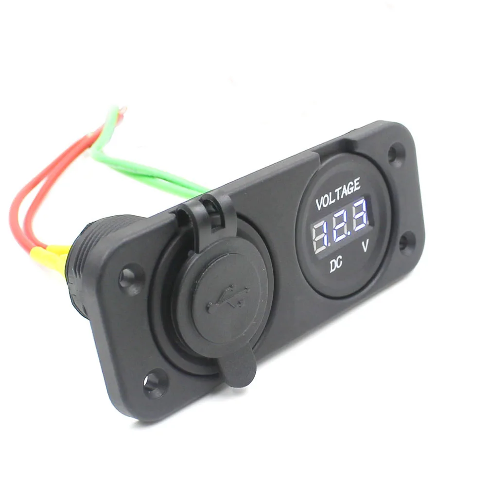CS 247 2 в 1 Водонепроницаемый 12 24 автомобильный Мотоцикл лодка двойной USB 3.1A адаптер
