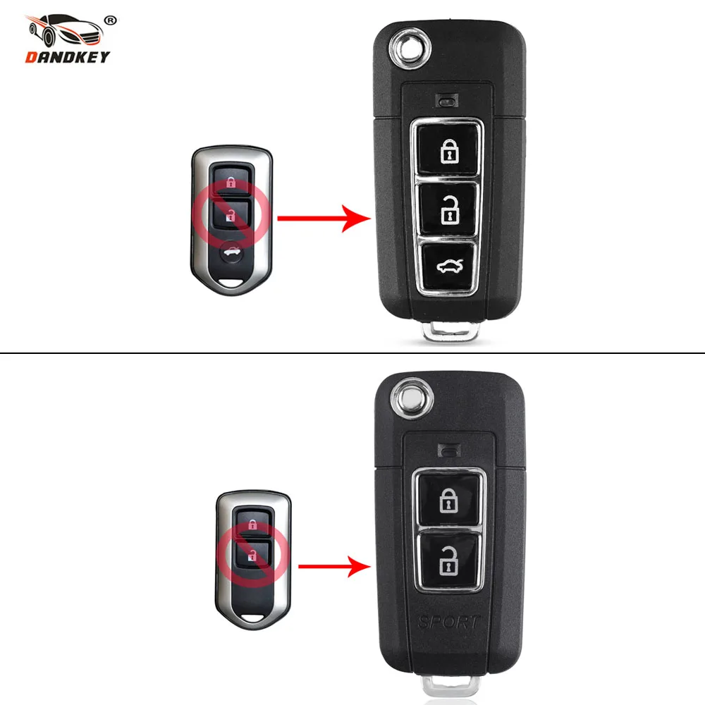 Dandkey 20x для Toyota Camry Prado Highlander Yaris Vios автомобильный брелок корпус автомобильного
