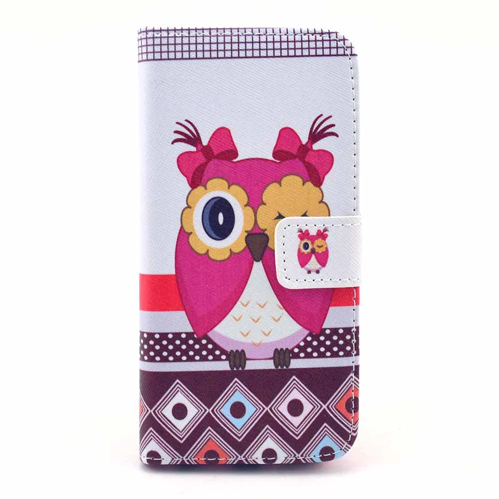 С милой совой кошелек Флип Магнитный чехол для samsung Galaxy S3 I9300 S3 мини I8190 S4 i9500 S4 мини I9190 S5 S6 Edge Note 4 крышка B21 - Цвет: Squint Owl