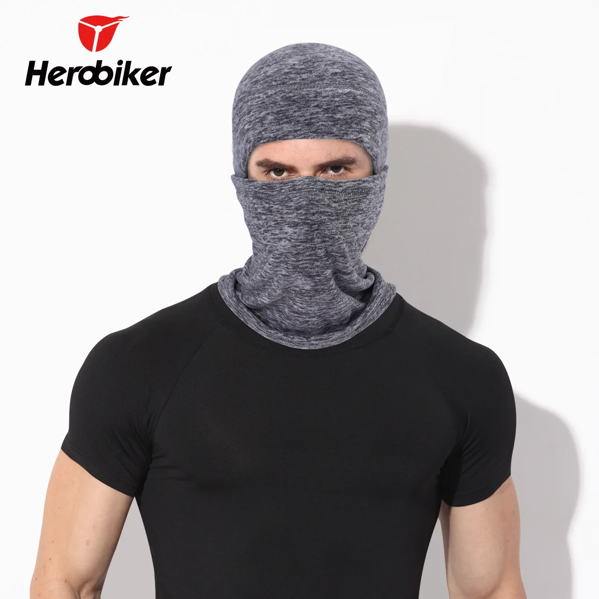 HEROBIKER Motorcycle Face Mask Thermal Fleece Winderproof Cold-proof Balaclava Moto Autumn Winter Cycling Skiing Hat | Автомобили и