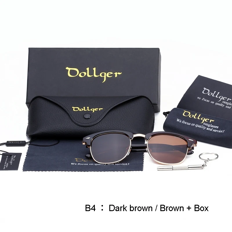 мужские и женские поляризованные солнцезащитные очки Dollger в стиле ретро