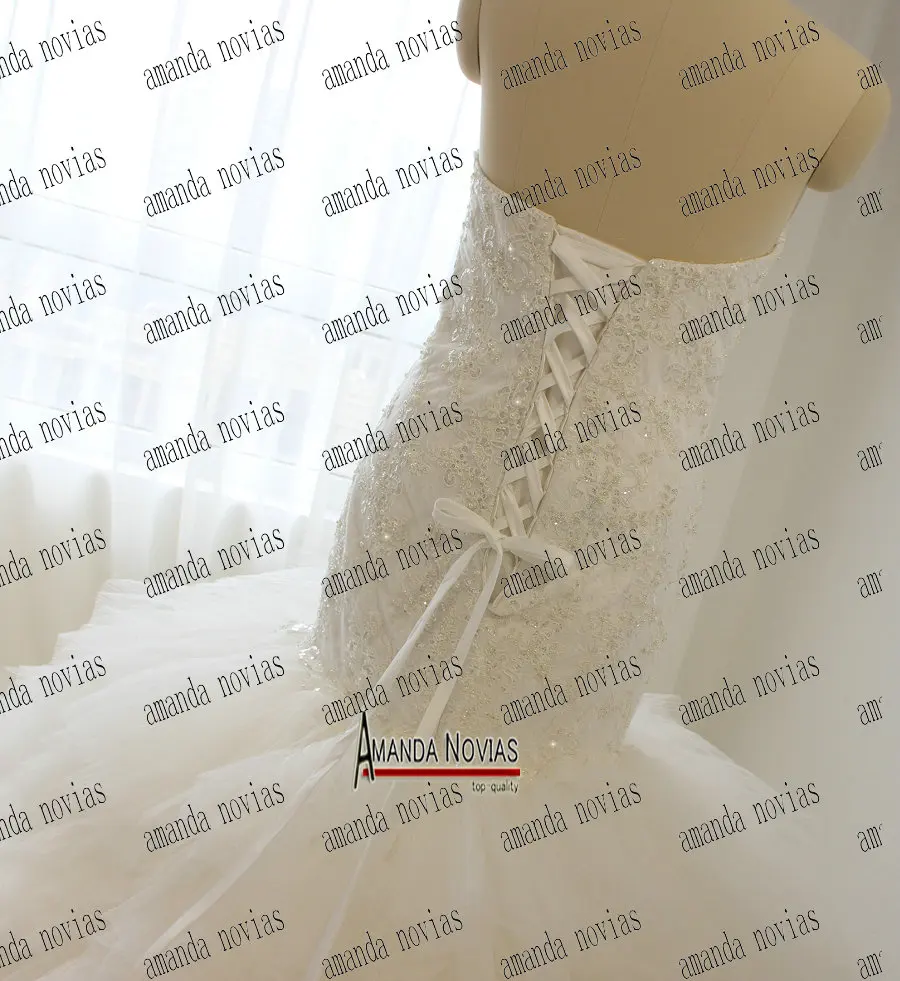 Роскошные свадебные платья с длинным шлейфом и оборками кружевное Новое