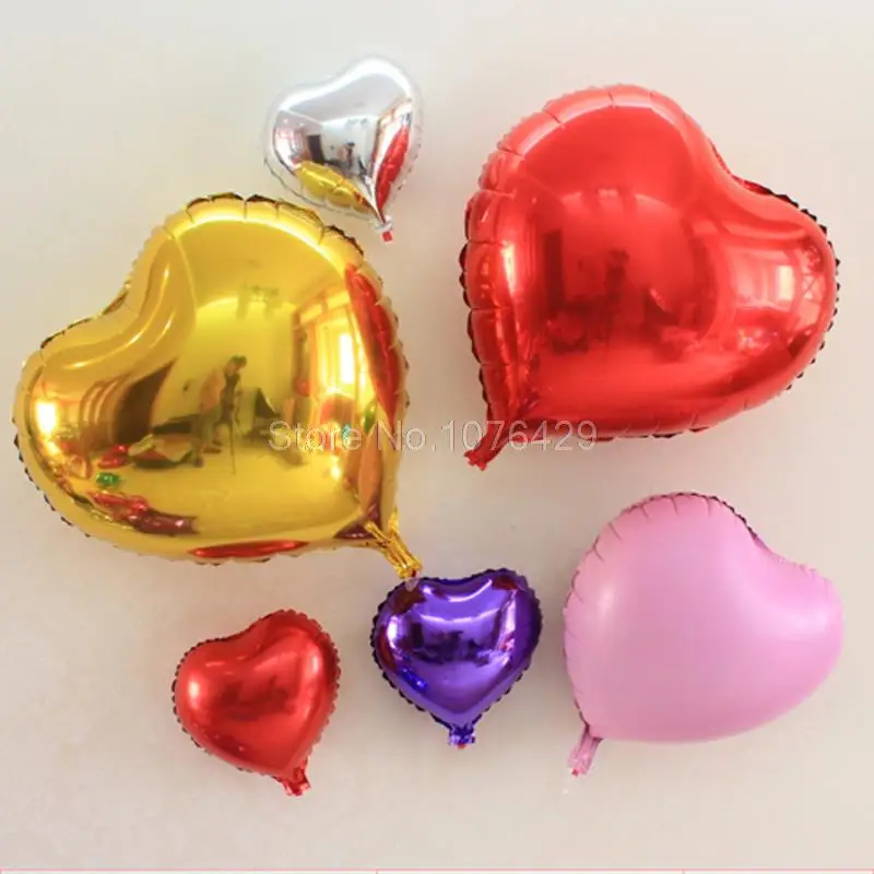 1 шт. 10 дюймов Сердце Звездные воздушные фольгированные шары для свадьбы дня