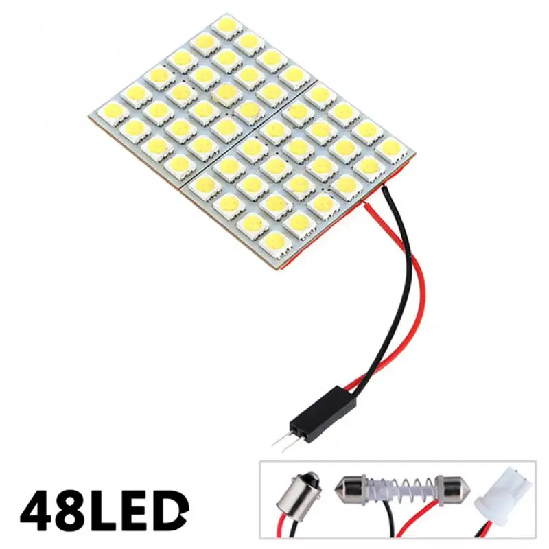 48 SMD 5050 Панель Яркая led панель 12v T10 W5W festoon Dome Светодиодная лампа освещение салона