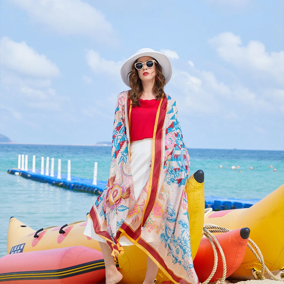 Moda Mujer дизайн шелковый длинный хиджаб шарф женский роскошный бренд пляжное одеяло шаль одежда Бандана Хиджаб щит для лица платок