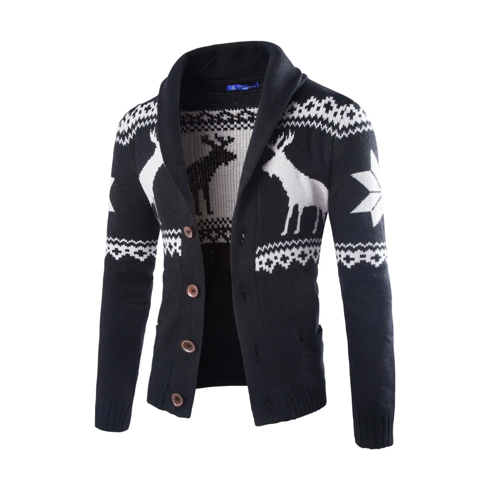 2018 мужские свитера с оленем рождественские кардиган 4 цвета|Кардиганы| |