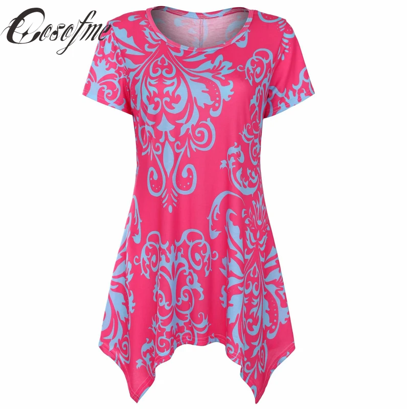 Cosofme Новое поступление женские летние футболка с коротким рукавом Круглая