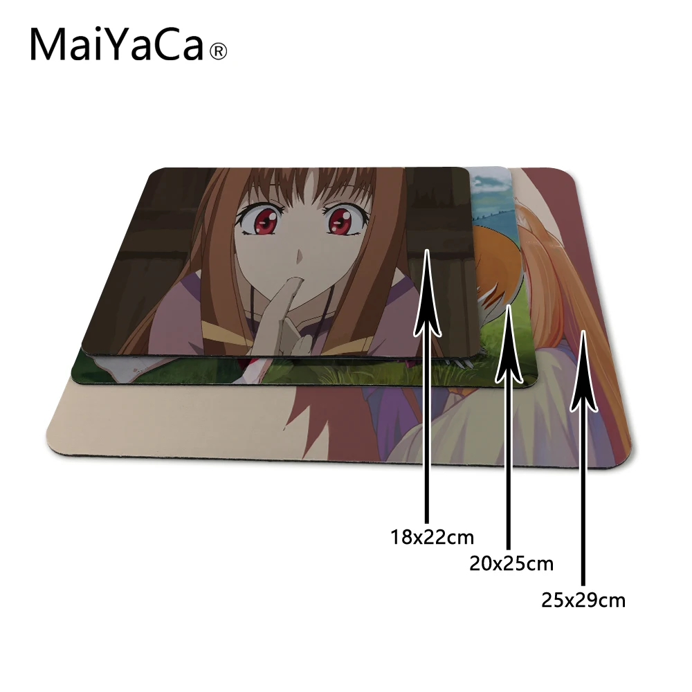 Игровой прямоугольник Spice And Wolf Horo Ii силиконовый износостойкий коврик для мыши 180*220 мм 200*250 мм или 250*290 мм