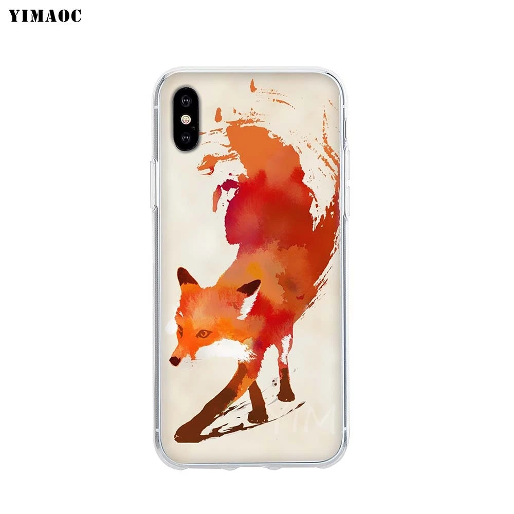 YIMAOC Animal puzzle foxes fox Soft TPU Silicone Case Cover for iPhone 8 7 6 6S Plus 5 5S SE X XS Max XR Shell Cases |