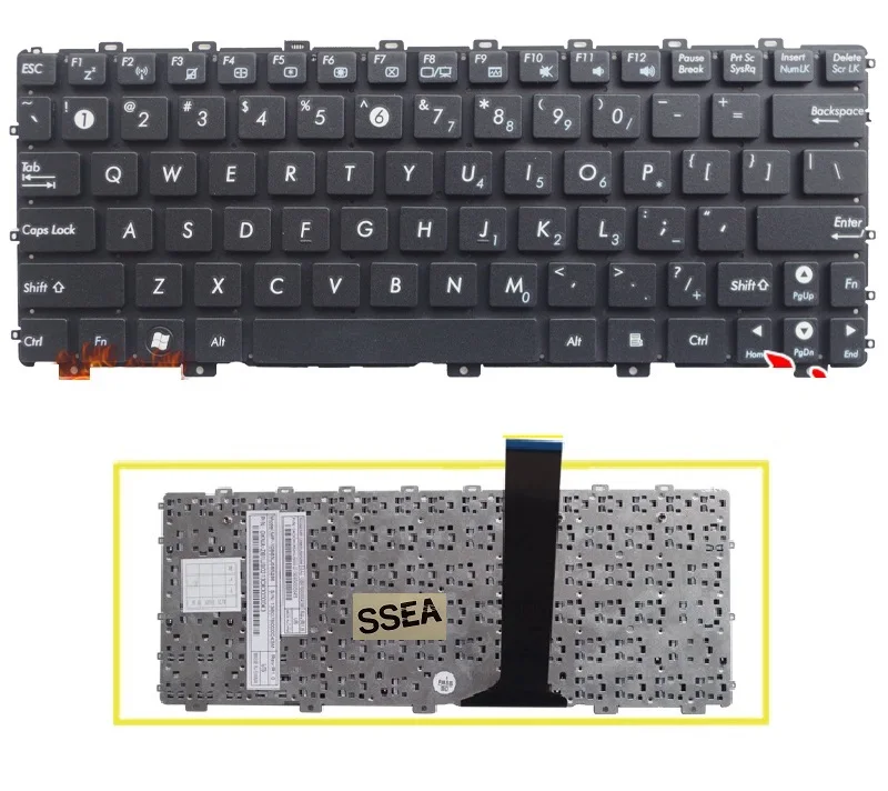 

SSEA New laptop US black Keyboard For Asus Eee PC EPC 1015 1015B 1015p 1015PN 1015PW 1015PX 1015T 1011px