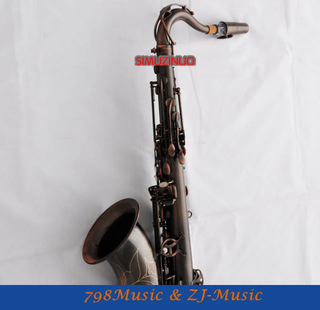 Профессиональный тенор саксофон с красной антикварной отделкой Bb Sax High F #