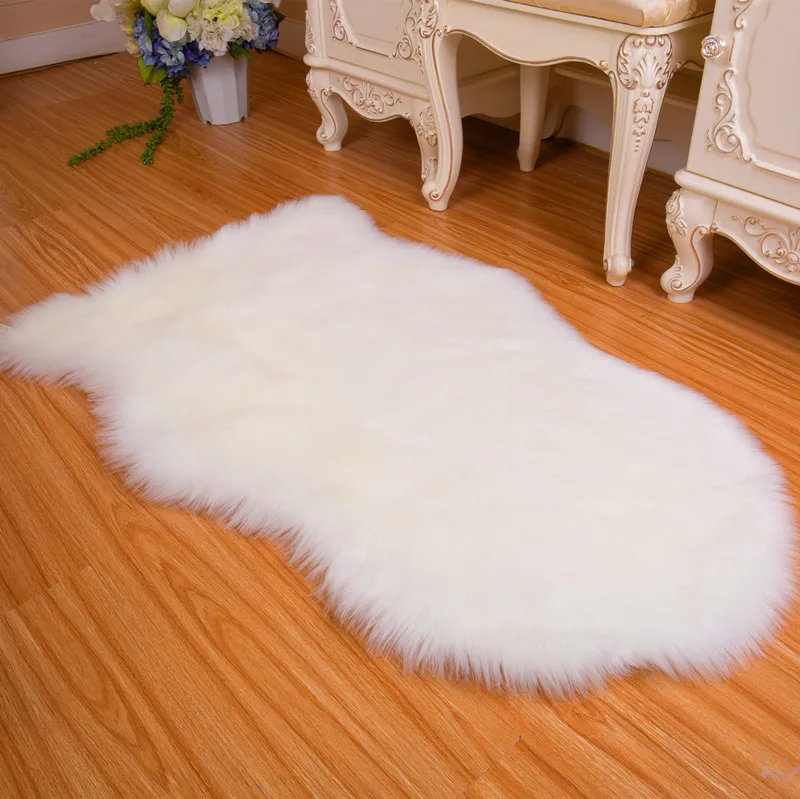 Недорогой очень мягкий пушистый коврик ворсистый из Натурального Волоса для