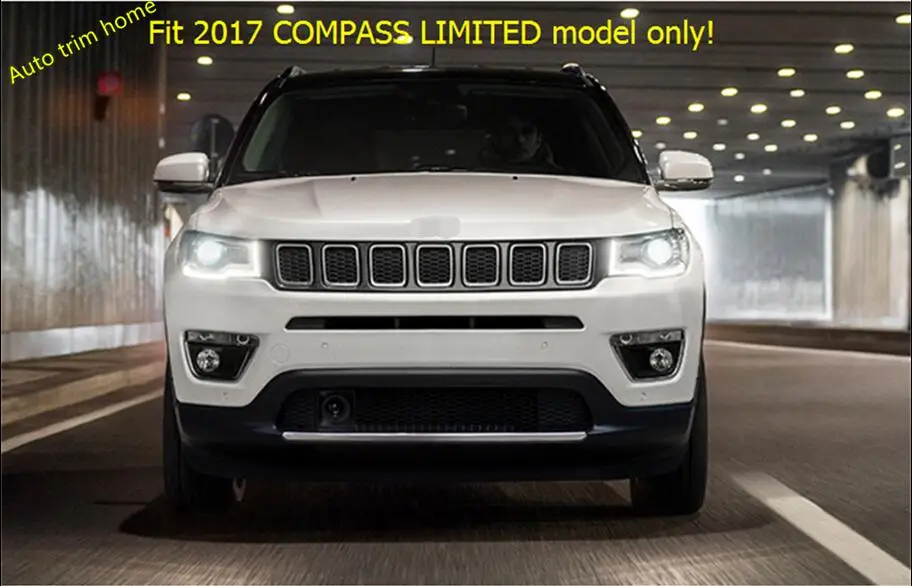 

Lapetus Front Face Below Grille Grill Frame Decoration Cover Trim ABS Fit For Jeep Compass 2017 2018 2019 2020 Auto Accessories