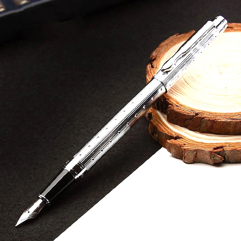 Высокое качество Stylo plume чернила с перьевой ручкой перьевая ручка Золотой зажим Роскошные Канцтовары Penna stilografica Caneta tinteiro 03819