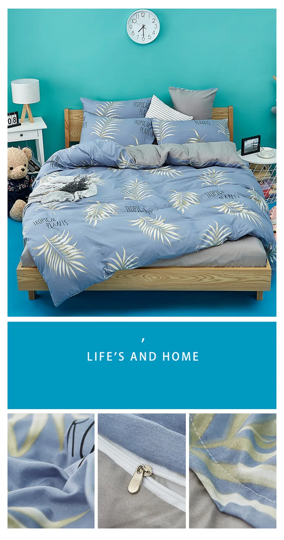 SlowDream Bedding Set Pastoral Style Flowers Bedspread Duvet Cover Set Flat Sheet For Adult Child Single Bed 1.0/1.2 Double