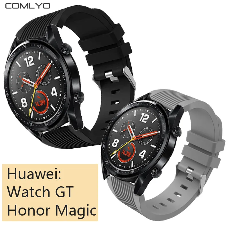Новый 22 мм силиконовый ремешок для Huawei watch GT/Honor Magic/Samsung Galaxy Watch 46 сменный Браслет